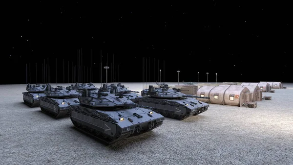 Візуалізація Військового Табору — стокове фото