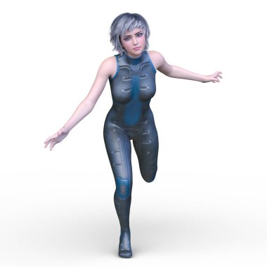 Bir siber kadının 3 boyutlu canlandırması