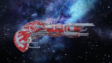 Bir uzay gemisinin 3d görüntülemesi