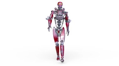 Yürüyen bir robotun 3 boyutlu canlandırması