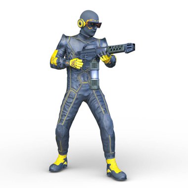 Bir siber adamın 3 boyutlu canlandırması