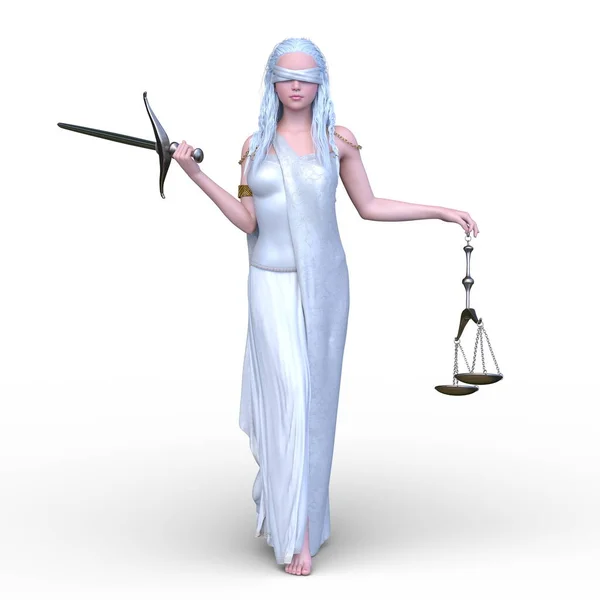 Darstellung Der Lady Justice — Stockfoto
