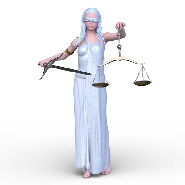 Representación Señora Justicia — Foto de Stock
