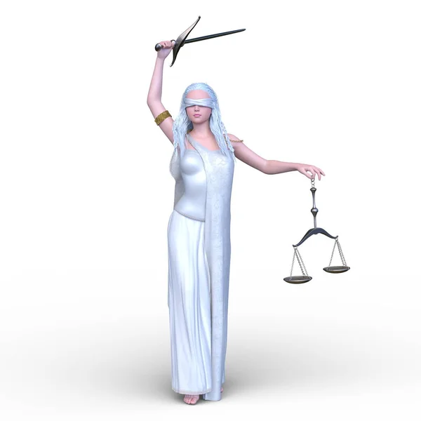 Darstellung Der Lady Justice — Stockfoto