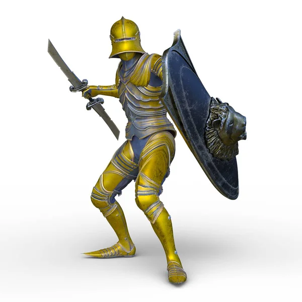 Rendering Cyber Knight — Stock Photo, Image