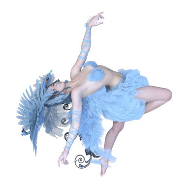 Bir kuş perisinin 3 boyutlu canlandırması