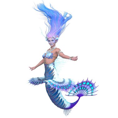 Bir denizkızının 3 boyutlu canlandırması