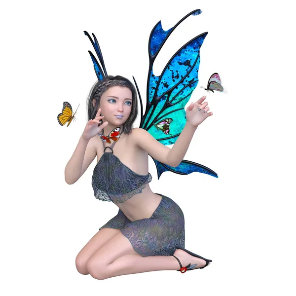 Darstellung Einer Schmetterlingsfee — Stockfoto