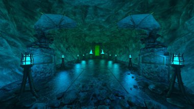 Yeraltı tapınağının 3 boyutlu canlandırması