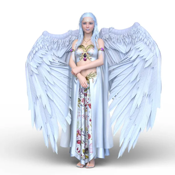 Візуалізація Ангела Витягнутими Крилами — стокове фото