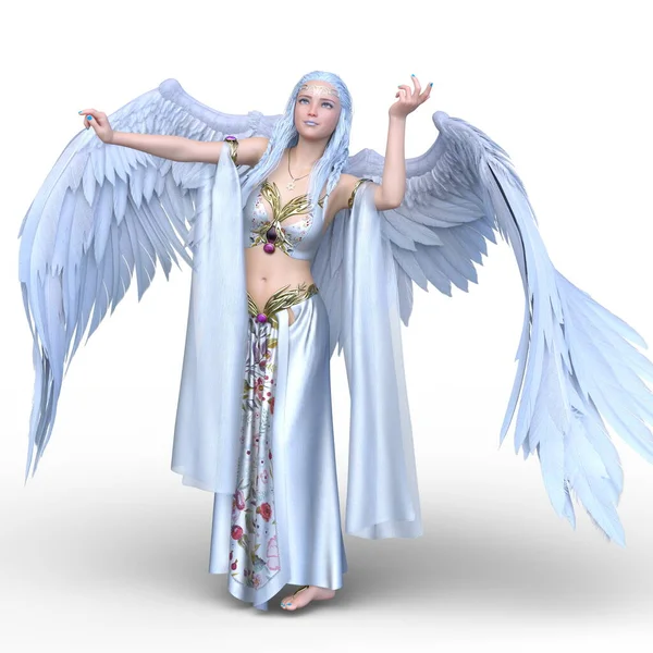 Rendering Angel Outstretched Wings — Stock Photo, Image