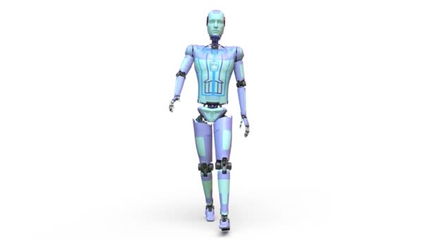 Representación Robot Andante — Vídeo de stock