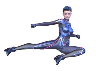 Bir siber kadının 3 boyutlu canlandırması