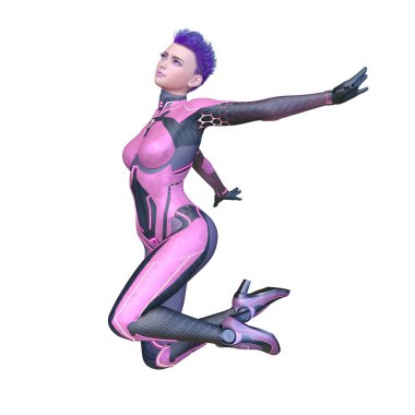 Bir siber kadının 3 boyutlu canlandırması