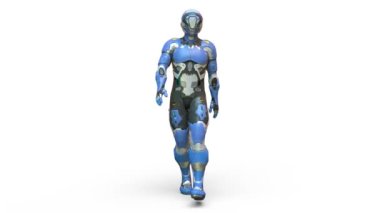 Yürüyen bir robotun 3 boyutlu canlandırması