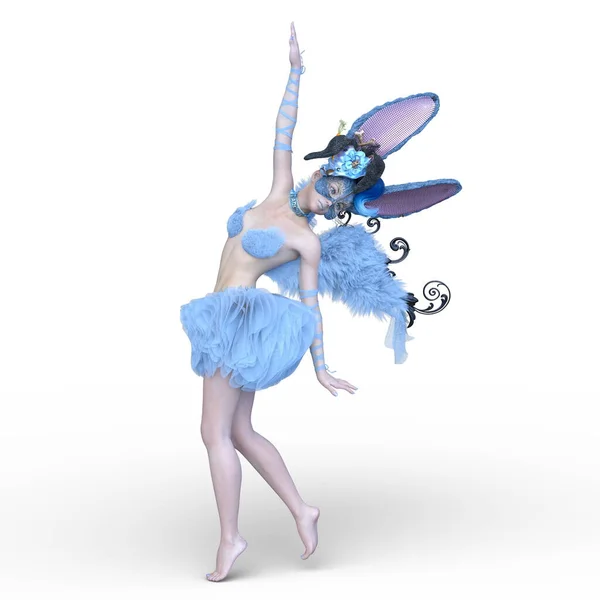 ウサギの妖精の3Dレンダリング — ストック写真