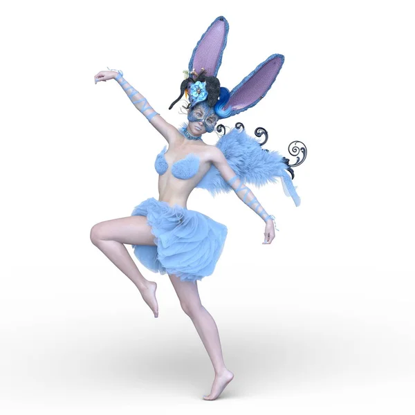 stock image 3D rendering of a rabbit fairy