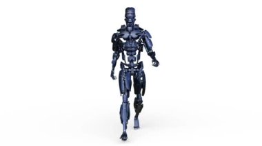 Yürüyen bir robotun 3 boyutlu canlandırması