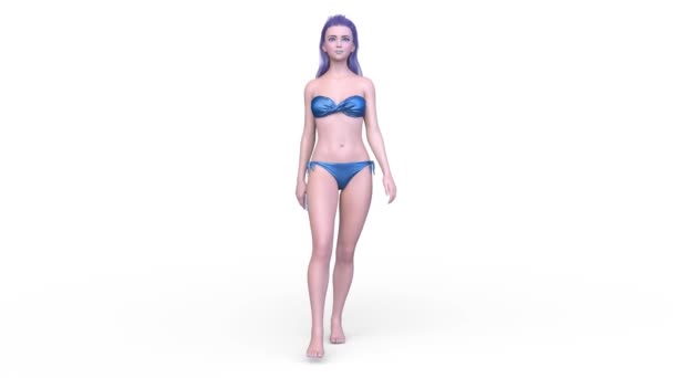 Bikinili Bir Kadının Görüntüsü — Stok video