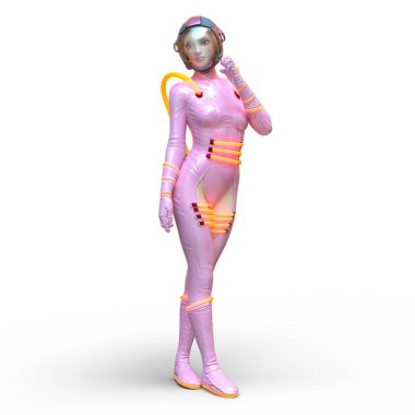 Bir siber kadının 3 boyutlu canlandırması