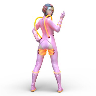 Bir siber kadının 3 boyutlu canlandırması