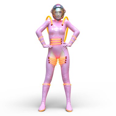 Bir siber kadının 3 boyutlu canlandırması