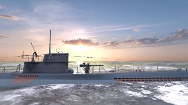 Denizaltının 3D görüntülemesi