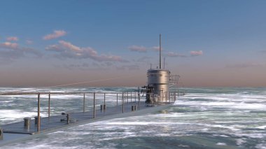 Denizaltının 3D görüntülemesi