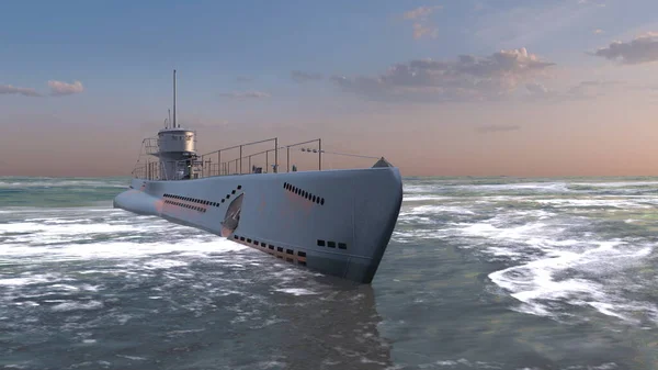 Renderização Submarino — Fotografia de Stock