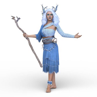 Bir cadının 3 boyutlu canlandırması