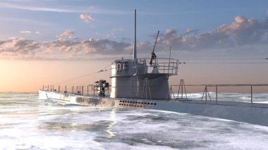 Denizaltının 3D görüntülemesi