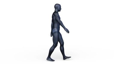 Yürüyen bir adamın 3B görüntüsü