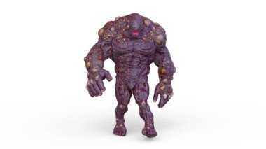 Yürüyen bir canavarın 3 boyutlu görüntüsü