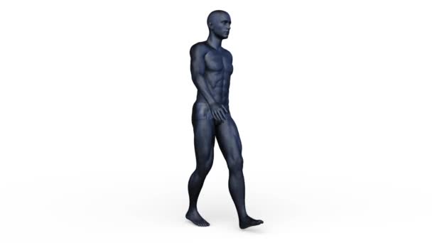 步行男子形象的三维渲染 — 图库视频影像