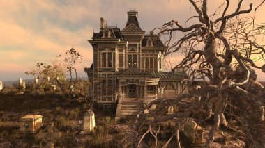 Ürkütücü malikanenin 3D canlandırması