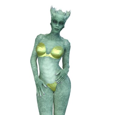 Dişi bir uzaylının 3D görüntüsü