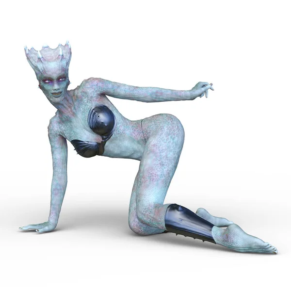 Rendering Female Alien — Stock Photo, Image