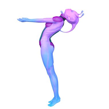 Dişi bir uzaylının 3D görüntüsü