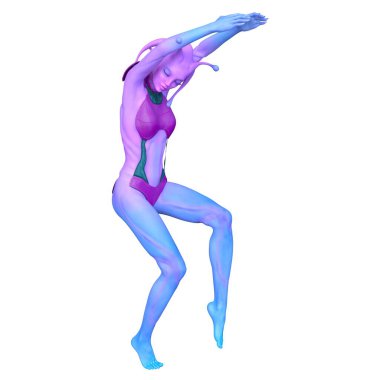 Dişi bir uzaylının 3D görüntüsü