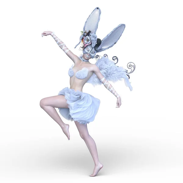 stock image 3D rendering of a rabbit fairy