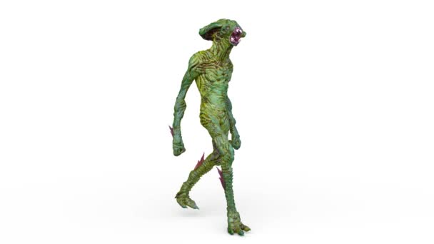 Rendering Walking Male Alien — Vídeo de stock