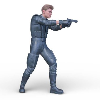 Bir siber adamın 3 boyutlu canlandırması