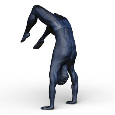 Poz veren bir adamın 3B görüntüsü