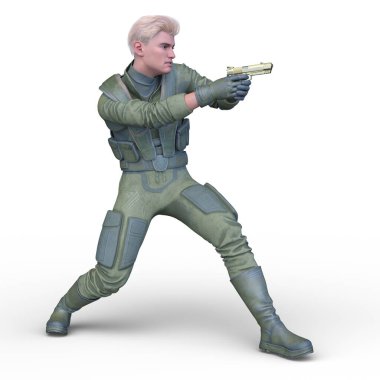 Bir savaşçının 3 boyutlu canlandırması