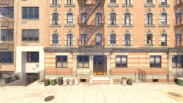 3D rendering of the cityscape