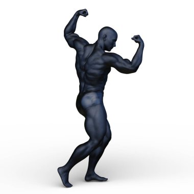 Poz veren bir adamın 3B görüntüsü