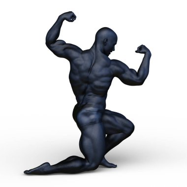 Poz veren bir adamın 3B görüntüsü