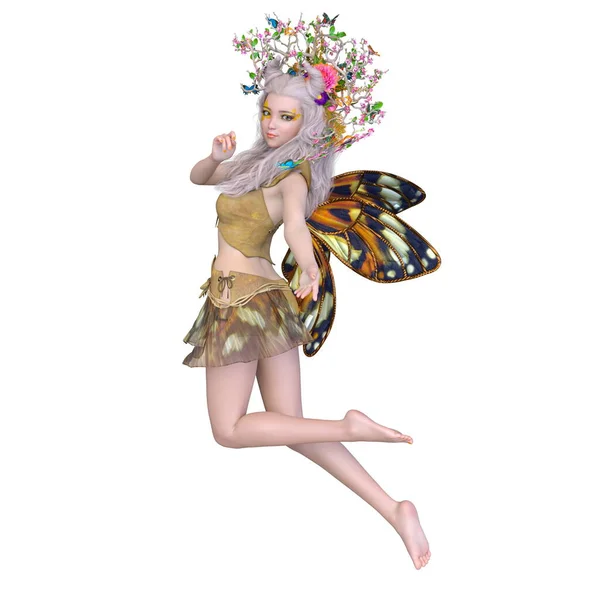 蝶の妖精の3Dレンダリング — ストック写真