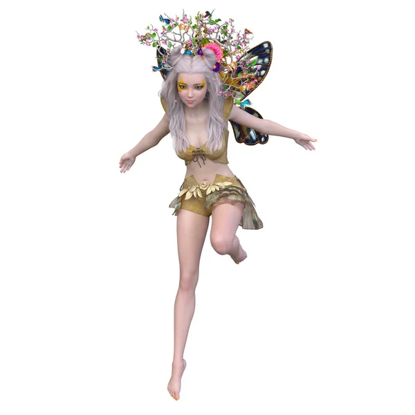 Rendering Butterfly Fairy — Stock Photo, Image