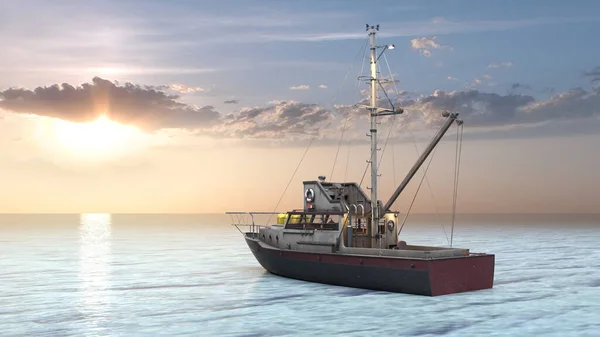 Bir Balıkçı Teknesinin Görüntüsü — Stok fotoğraf